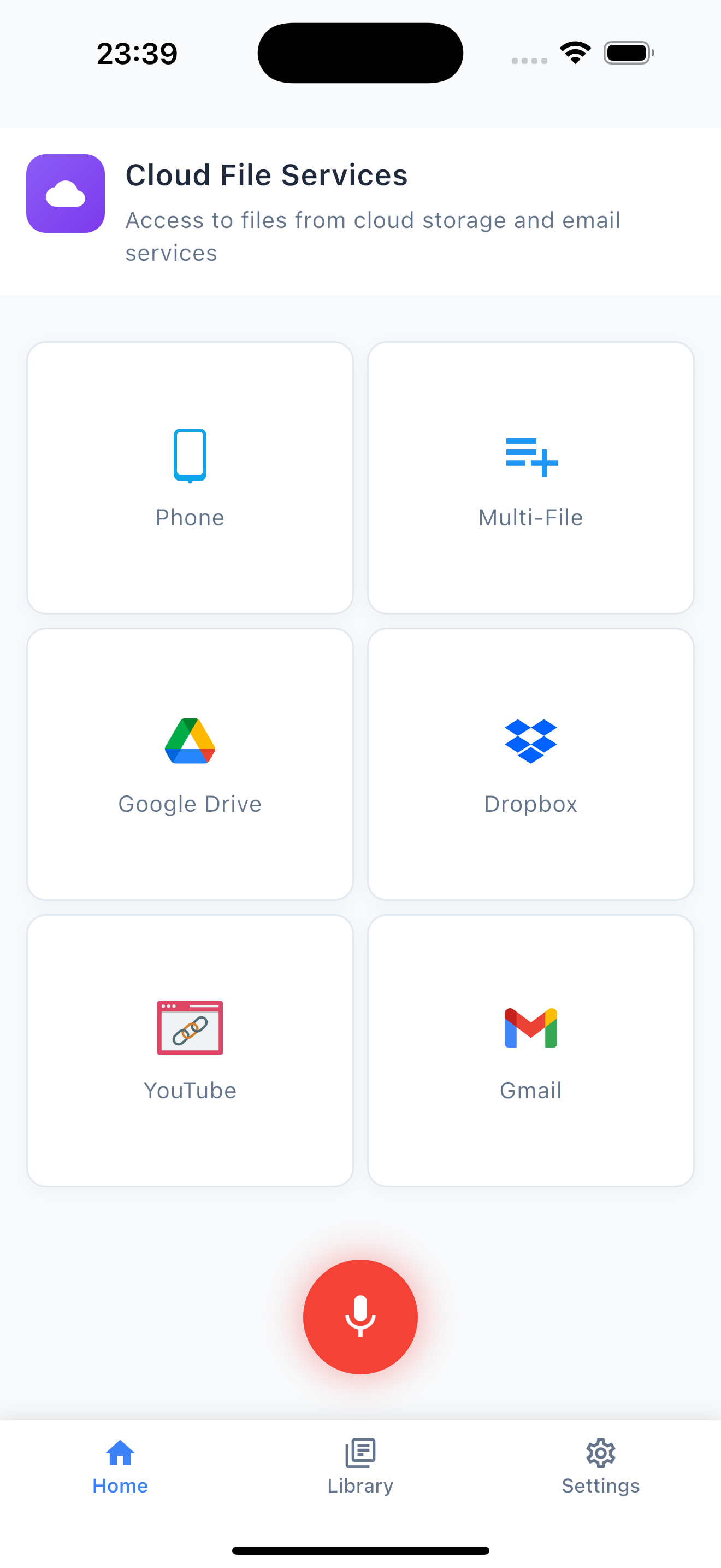 Speech Scriber App Screenshot 1