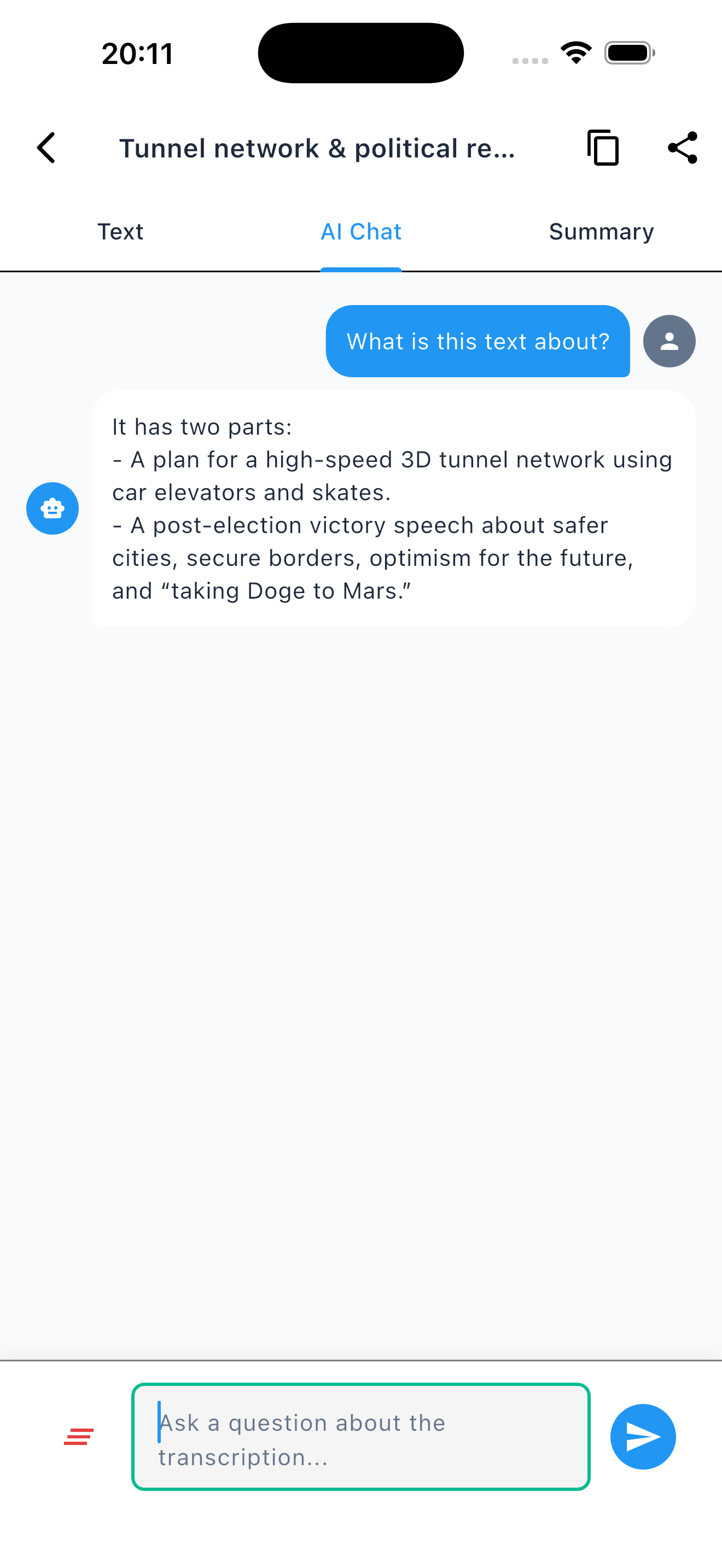 Speech Scriber App Screenshot 3